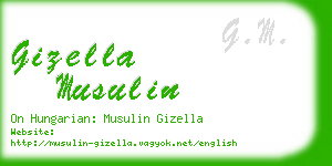 gizella musulin business card